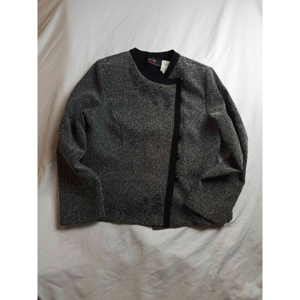 MHM Melissa Harper Blazer Jacket Womens 10 Gray Dark Academia‎ Business Casual